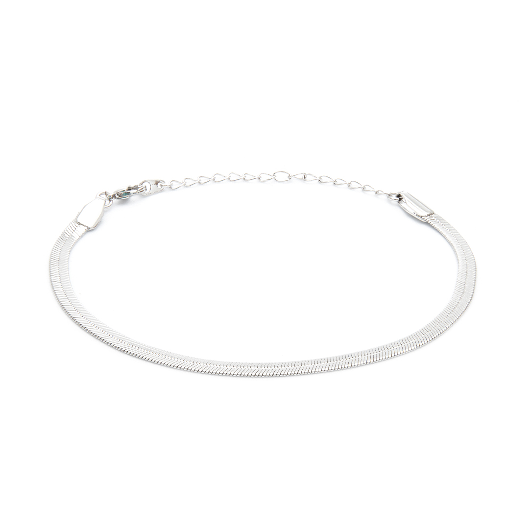 Pulsera Lisa – Chapa de Rodio