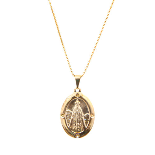 Cadena con Medalla de la Virgen - Chapa de Oro