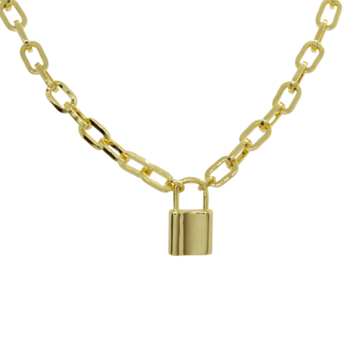 Cadena con Candado – Chapa de Oro