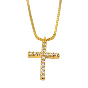 Cadena con Cruz - Chapa de Oro - Imagen 2