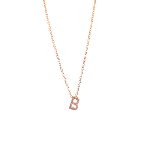 Collar con Inicial B – Chapa de Oro